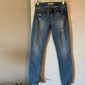 Eunina mid rise destructed skinny